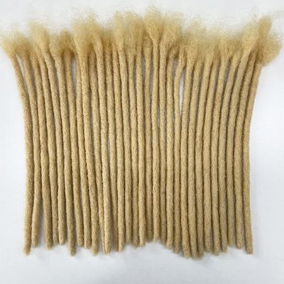 0.4cm Thickness #613 Blonde Color 6 Inch 100Strands 100% Real Human Hair Dreadlock Extensions for Man/Women/Kid Full Head Handmade Can Be Dyed Bleached Curled Permanent loc Extension