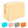 Iqimott Nylon Makeup Bag, Large Capacity Travel Pouch, Waterproof Zipper Makeup Organizer for Women, Girls and Teens (Beige) view 1
