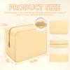 Iqimott Nylon Makeup Bag, Large Capacity Travel Pouch, Waterproof Zipper Makeup Organizer for Women, Girls and Teens (Beige) view 2