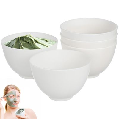minkissy Silicone Face Mask Mixing Bowls 5-Pack Lightweight Cosmetic Bowls for Diy Skincare Portable Facial Mask Bowls for Home and Salon Use