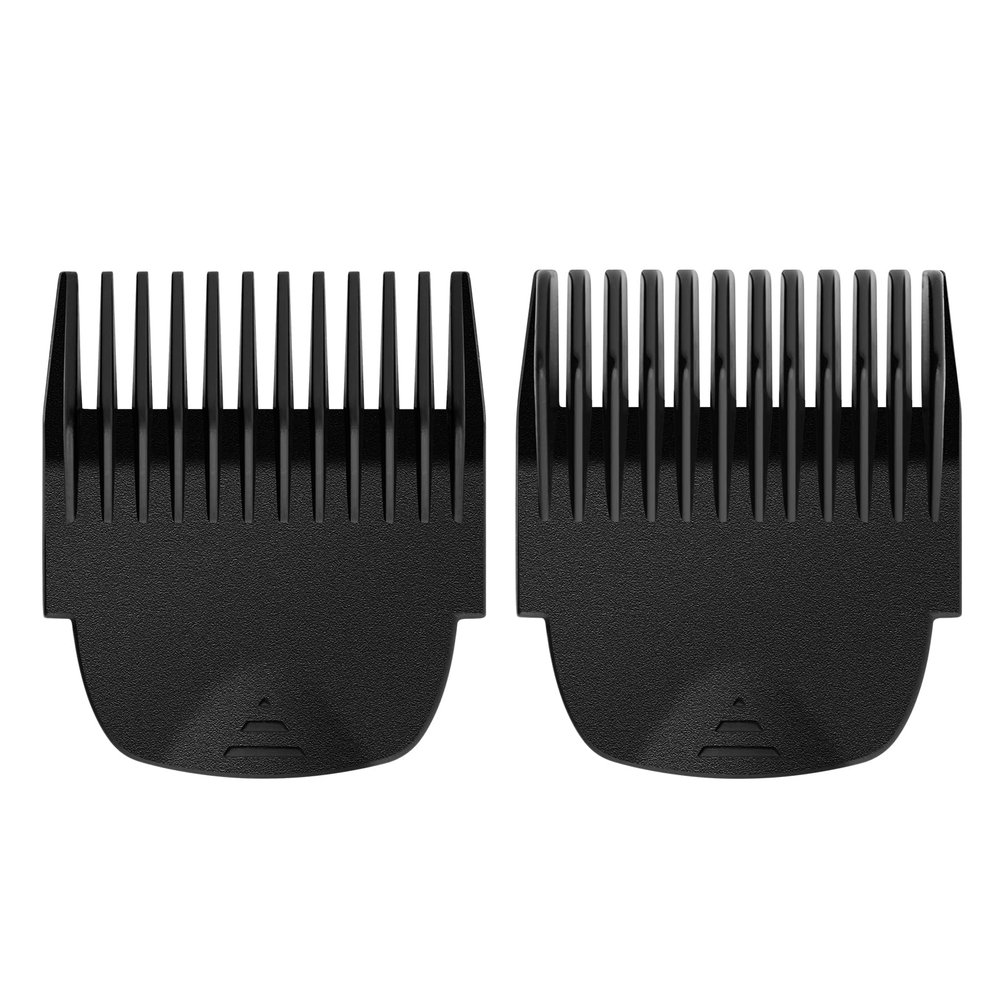 2 Professional Hair Trimmer Guards Cutting Guides Fits for Manscaped The Lawn Mower 4.0, Black Coded Trimmer Combs Replacement - Guard Number: #1 and #4 (Length: 1/8 inch and 1/2 inch)