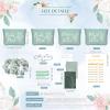 48 Pcs 8 Sets Bridesmaid Proposal Gifts Bulk Wedding Will You Be My Maid of Honor Matron of Honor Bridal Shower Makeup Bags Scrunchies Bracelets Cards for Wedding Bridesmaids(Green) view 2