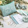 48 Pcs 8 Sets Bridesmaid Proposal Gifts Bulk Wedding Will You Be My Maid of Honor Matron of Honor Bridal Shower Makeup Bags Scrunchies Bracelets Cards for Wedding Bridesmaids(Green) view 3