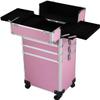4-in-1 Draw-bar Style Interchangeable Aluminum Rolling Makeup Case Pink (13.78 x 9.84 x 29.53) view 2