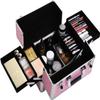 4-in-1 Draw-bar Style Interchangeable Aluminum Rolling Makeup Case Pink (13.78 x 9.84 x 29.53) view 3