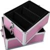 4-in-1 Draw-bar Style Interchangeable Aluminum Rolling Makeup Case Pink (13.78 x 9.84 x 29.53) view 4