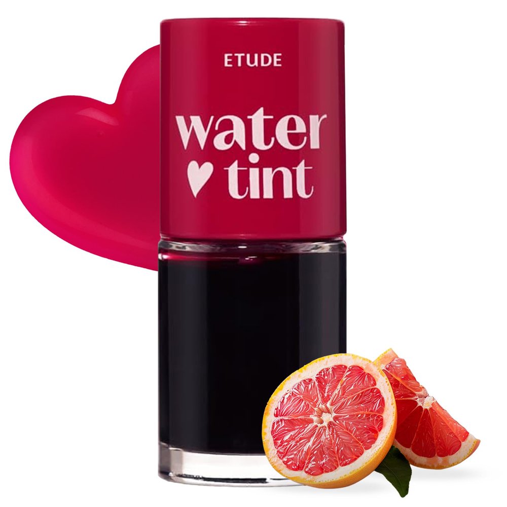 ETUDE Dear Darling Water Tint  Red Grapefruit Ade | Korean Lip Stain & Lip Tint for Hydrated Pink Lips, Smudge-Proof Long-Lasting Lip & Cheek Makeup | K-Beauty Gift, Stocking Stuffers