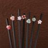 7Pcs Simple Style Small Flower Hair Sticks Wooden Hairpin, Chinese Style Flower Hair Sticks Wood Hair Clasp Vintage Headdress view 2