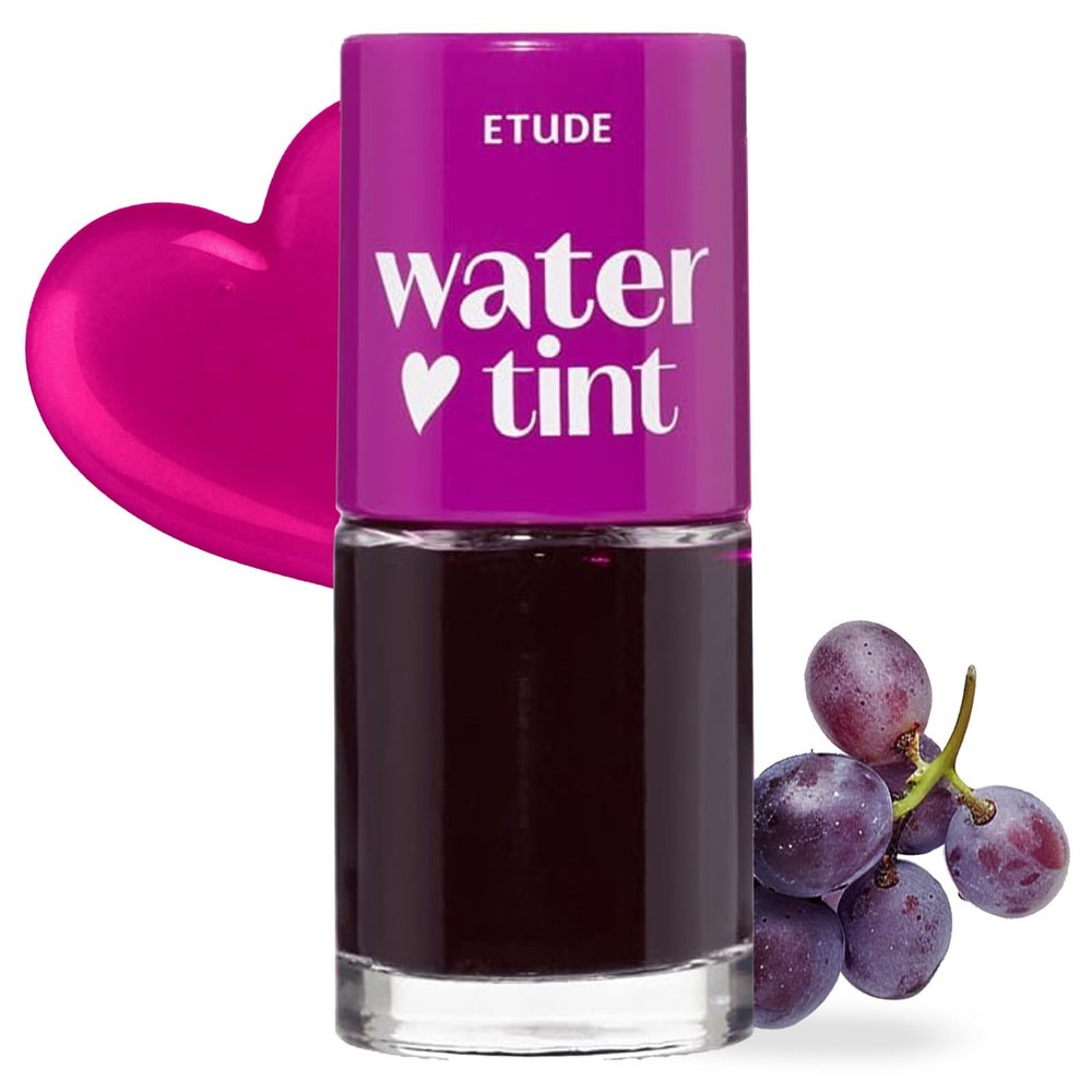 ETUDE Dear Darling Water Tint  Grape Ade | Korean Lip Stain & Lip Tint for Hydrated Pink Lips, Smudge-Proof Long-Lasting Lip & Cheek Makeup | K-Beauty Gift, Stocking Stuffers