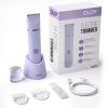 OLOV Electric Body Hair Trimmer - Groin Trimmer for Men - Bikini Trimmer Women - Wet/Dry Shaver Groomer, Replaceable Ceramic Blade Heads, USB Recharge Dock, Waterproof Hygiene Razor,Purple view 2