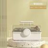 WMM Makeup Storage Organizer, Large Capacity Makeup Organizer with Transparent Visual Cover, Handle 3 Layers Portable Cosmetic Storage Box Easily Organize Your Cosmetics, Jewelry and Hair Accessories view 2