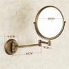 Bathroom Mirror Makeup Mirror Wall-Mounted Mirror 3X Magnification 8 Inch Double-Sided Swivel Vanity Makeup Mirror Brushed Copper view 2
