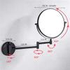 Bathroom Mirror Makeup Mirror Wall Mounted Vanity Mirror-with 3X Magnification 2-Sided Swivel Shaving Bathroom Makeup Bedroom Decorative Mirror/Gold/8-inch view 2