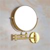 Bathroom Mirror Makeup Mirror Wall Mounted Vanity Mirror-with 3X Magnification 2-Sided Swivel Shaving Bathroom Makeup Bedroom Decorative Mirror/Gold/8-inch view 3
