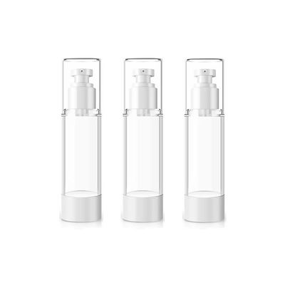 LXLK 3 Pcs 80ML Refiilable Airless Lotion Bottle Clear Plastic Cosmetic Pump Press Bottle for Hand Sanitizer Toner Gel Hair Oil and Face Cream Foundation Containers Travel