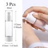 LXLK 3 Pcs 80ML Refiilable Airless Lotion Bottle Clear Plastic Cosmetic Pump Press Bottle for Hand Sanitizer Toner Gel Hair Oil and Face Cream Foundation Containers Travel view 2