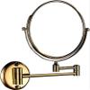 Bathroom Mirror Makeup Mirror Wall Mounted Makeup Mirror-with 3X Magnification Two-Sided Swivel Bathroom Shaving Vanity Mirror Copper Frame Mirror/Gold/8-inch(Gold) view 1