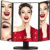 22 LED Makeup Mirror Touch Screen Table Mirror with Light 3 Fold Adjustable Vanity Cosmetic Mirrors USB Dual Power Supply 3X/10X view 2