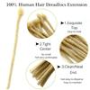 0.4cm Thickness #613 Blonde Color 8 Inch 30Strands 100% Real Human Hair Dreadlock Extensions for Man/Women/Kid Full Head Handmade Can Be Dyed Bleached Curled Permanent loc Extension view 4