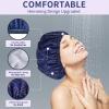 3 PCS Shower Caps for Women, Upgrade Comfortable & Extra Large & Double Layers Waterproof Bath Cap, Oversized Designed Adjustable Hem Hair Cap for All Hair Lengths/Style view 2
