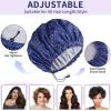 3 PCS Shower Caps for Women, Upgrade Comfortable & Extra Large & Double Layers Waterproof Bath Cap, Oversized Designed Adjustable Hem Hair Cap for All Hair Lengths/Style view 3