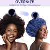 3 PCS Shower Caps for Women, Upgrade Comfortable & Extra Large & Double Layers Waterproof Bath Cap, Oversized Designed Adjustable Hem Hair Cap for All Hair Lengths/Style view 4