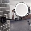 8'' Bathroom Mirror Wall Mounted LED Illuminated Make Up Mirror 7X Magnifying Round Shaped Double-Sided Vanity Shaving Mirror view 3