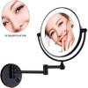8'' Bathroom Mirror Wall Mounted LED Illuminated Make Up Mirror 7X Magnifying Round Shaped Double-Sided Vanity Shaving Mirror view 4
