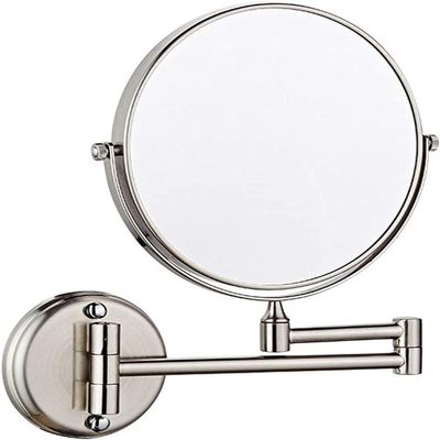 Bathroom Mirror Makeup Mirror Double Sided Wall-Mounted Makeup Mirror Shaving Bathroom Makeup Vanity with 3 x Magnification Swivel Gold Finish(#3 20cm(8 inch))