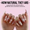Nail Meow Press on Nails Medium Length- Ice creamLuxury Reusable Seven Layers Gel UV Finish Fake Nail Tips, Handmade Pink False Nail Art withUnqiue Design, Pink view 2