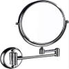 Bathroom Mirror Makeup Mirror Wall Mounted Shaving Mirror-with 3X Magnification Two-Sided Swivel Bathroom Makeup Vanity Mirror Copper Frame Mirror/Silver/8-inch view 1