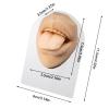 1/4 Soft Silicone Mouth Lip Body Model, Soft Body Part Displays for Practicing Suture, Piercing Display, Silicone Flexible Model for Education Display, Simulation Mouth for Teaching Instructions view 2