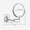 Bathroom Mirror Makeup Mirror Wall Mounted Bathroom Mirror-with 3X Magnification Two-Sided Swivel Shaving Makeup Vanity Mirror/Silver/8-inch view 2