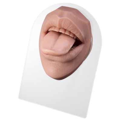 1/4 Soft Silicone Mouth Lip Body Model, Soft Body Part Displays for Practicing Suture, Piercing Display, Silicone Flexible Model for Education Display, Simulation Mouth for Teaching Instructions