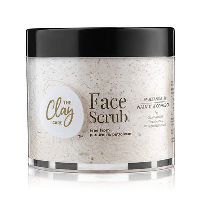 Naturix Multani Mitti Walnut Coffee Face Scrub for Daily Use for Clean Skin Cells, Blackheads and Whiteheads Removal- Free from Paraben and Petroleum 100g