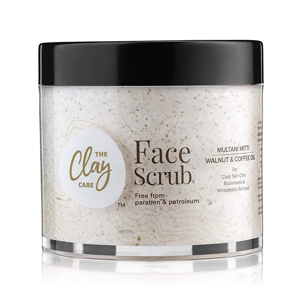 Naturix Multani Mitti Walnut Coffee Face Scrub for Daily Use for Clean Skin Cells, Blackheads and Whiteheads Removal- Free from Paraben and Petroleum  100g