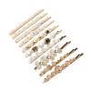 10 Pack Sparkle Bead Hair Slides Pearls Hair Clips for Women Girls Crystal Beaded Hairpins Stone Hair Grips Handmade Metal Gold Hair Barrettes Hair Accessories view 1