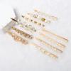 10 Pack Sparkle Bead Hair Slides Pearls Hair Clips for Women Girls Crystal Beaded Hairpins Stone Hair Grips Handmade Metal Gold Hair Barrettes Hair Accessories view 2
