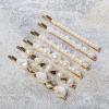 10 Pack Sparkle Bead Hair Slides Pearls Hair Clips for Women Girls Crystal Beaded Hairpins Stone Hair Grips Handmade Metal Gold Hair Barrettes Hair Accessories view 3
