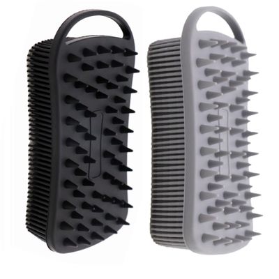 Cinlitek 2Pack Dual Sided Silicone Body Scrubber for Exfoliating, Shower&Scalp Massage, 2 in 1 Bath&Shampoo Brush,Soft Body Exfoliator Silicone Loofah Shower Scrubber Brush for All Kinds of Skin