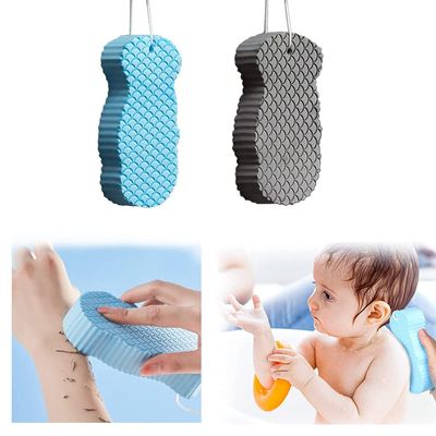 2PCS Exfoliating Bath Sponge, 3D Bath Sponge Shower Brush, Soft Bath Sponges for Shower, Dead Skin Remover for Body