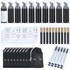 50 Pcs Lash Shampoo Bottle Brushes Set 10 Empty Foam Pump Dispensers 10 Label Stickers 10 Mascara Wands and Tubes 10 Cleansing Brush 10 Bag for Eyelash Extensions Aftercare(Black) view 1