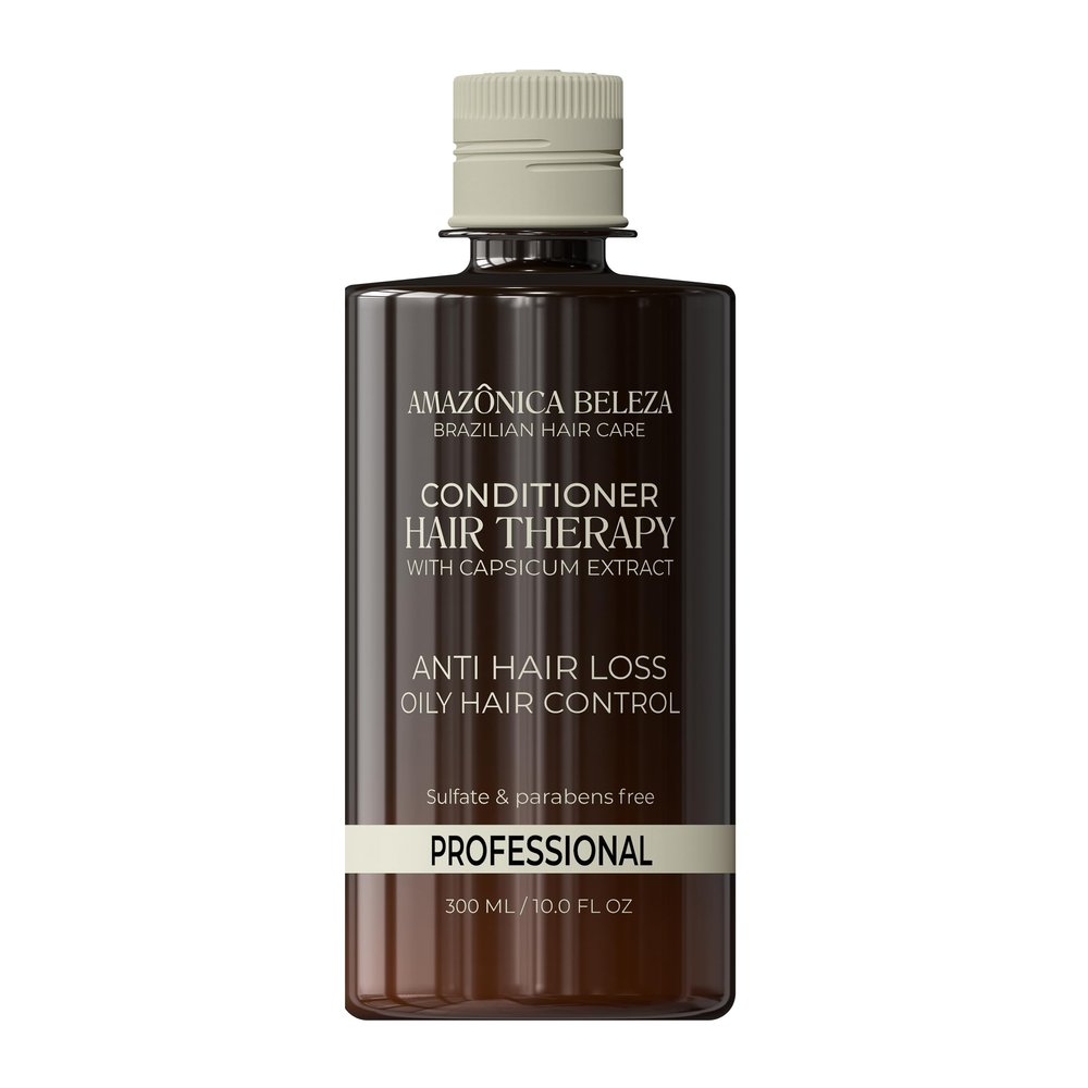 AMAZONICA BELEZA Hair Therapy Shampoo, Removes Oiliness Hair Loss and Promotes Growth Shampoo, Profesional Anti-Caida y Anti-Oliocidad 10 Oz