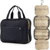 Toiletry Bag Travel Bag with Hanging Hook, Water-resistant Makeup Cosmetic Bag Travel Organizer for Accessories, Full Sized Container (black) view 1