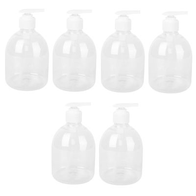 Cabilock 6pcs Pump Bottle Dispenser Pet Plastic Lotion Soap Dispensers for Travel Bathroom and Bedroom Use for Shampoo Wash