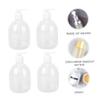 Cabilock 6pcs Pump Bottle Dispenser Pet Plastic Lotion Soap Dispensers for Travel Bathroom and Bedroom Use for Shampoo Wash view 4