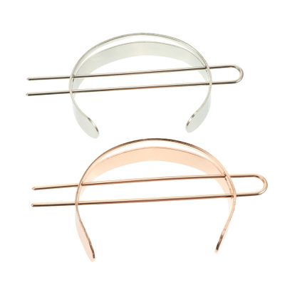 Mikinona Alloy Hair Sticks 2pcs U-shaped Hair Pins Vintage Style French Barrette Chic for Women Party Accessory