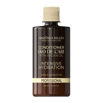 AMAZONICA BELEZA Oro de Cari Conditioner, Intensive Hydration for Dry Hair with Argan Oil and Vitamin E, Professional Line, 10 Oz