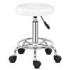 DESIGNSCAPE3D Round Rolling Stool Chair with Foot Rest, Height Adjustable Rotation Salon Stool, PU Leather Bar Stool with Wheels for for Kitchen Medical Esthetician SPA Studio view 1