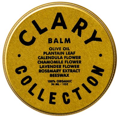 CLARY COLLECTION Multipurpose Olive Balm, Certified Non-Toxic, Natural & Organic, Plant-Based Formula, Hydrates and Softens Dry + Inflamed Skin. Safe For All Ages & Skin Types, 1oz